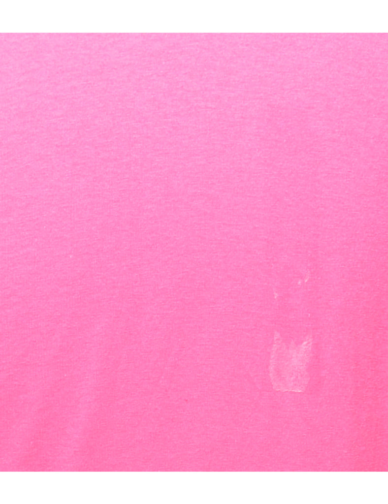 Pink Plain T-shirt - M