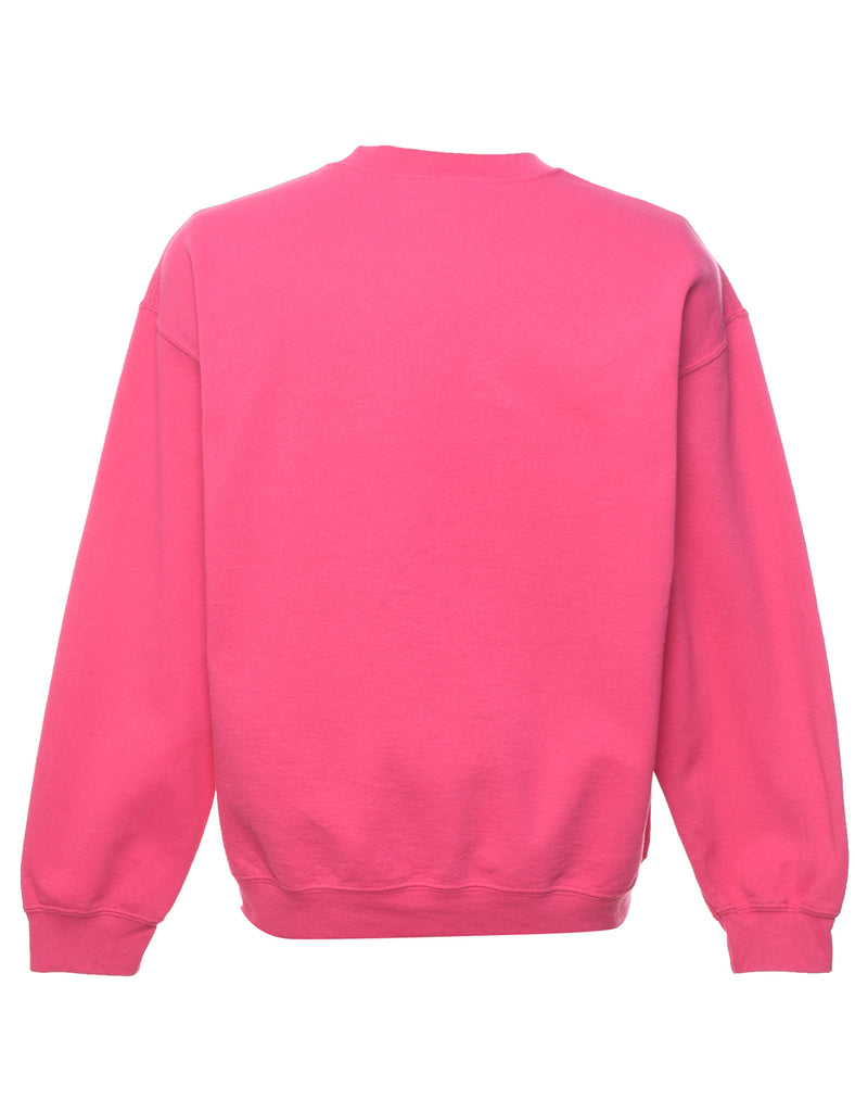 Pink & White Atlanta Printed Sweatshirt  - L