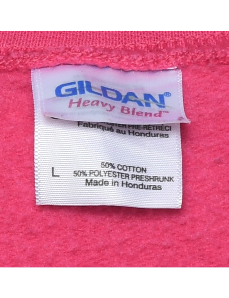 Pink & White Atlanta Printed Sweatshirt  - L