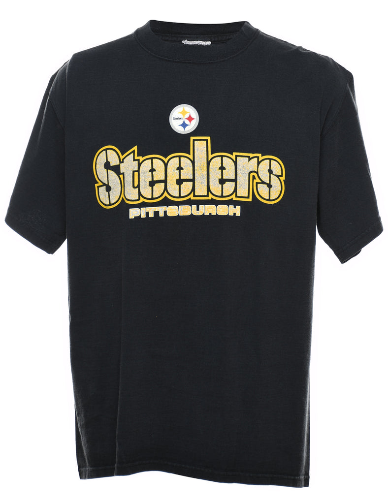 Pittsburgh Steelers Black Printed T-shirt - L