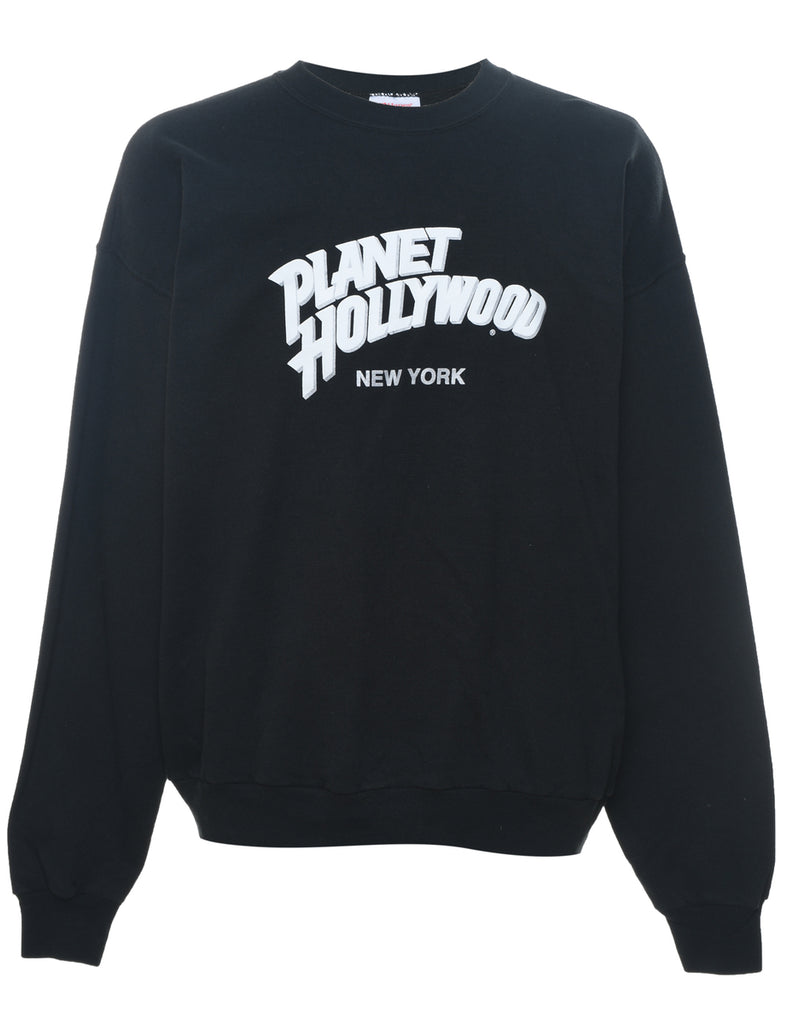 Planet Hollywood Black & White Printed Sweatshirt - L