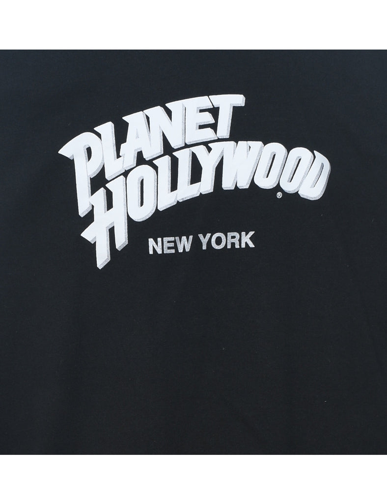 Planet Hollywood Black & White Printed Sweatshirt - L