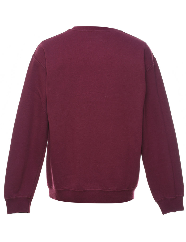 Plum Embroidered Costa Rica Sweatshirt - S