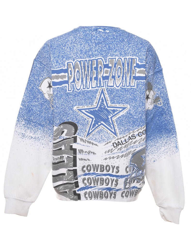 Power Zone Blue & Grey Dallas Cowboys Power Zone Printed Sweatshirt - L