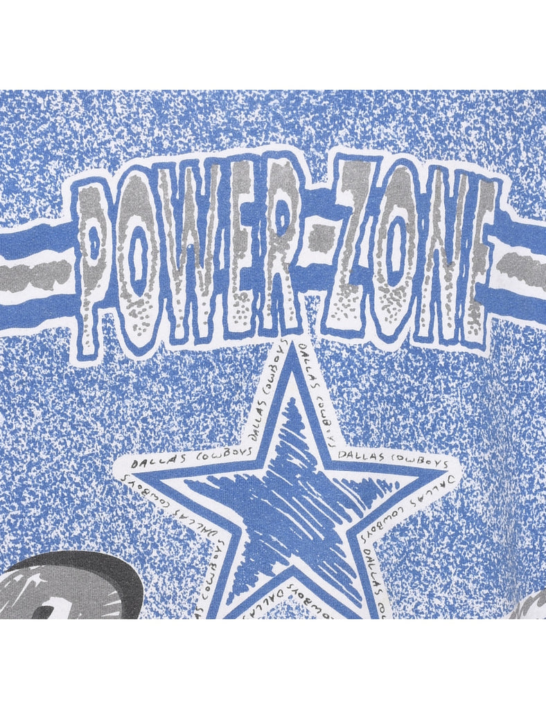 Power Zone Blue & Grey Dallas Cowboys Power Zone Printed Sweatshirt - L