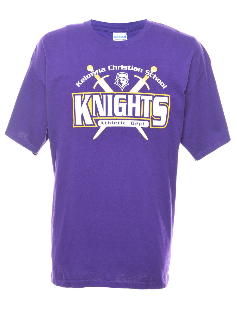 Printed Purple T-shirt - XL