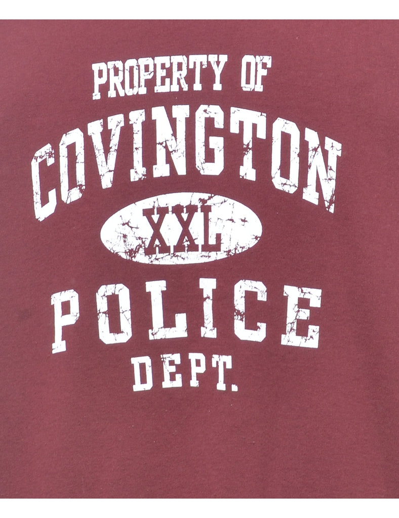 Property Of Covington Police Dept Printed Sweatshirt - XL
