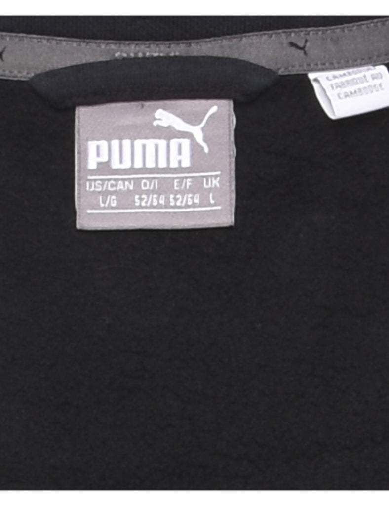 Puma Plain Black & Grey Sweatshirt - L