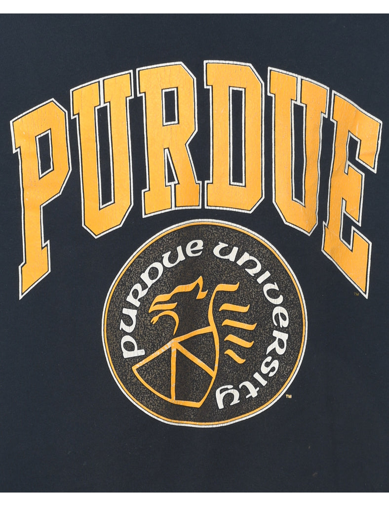 Purdue Printed Black & Yellow Sweatshirt - XL