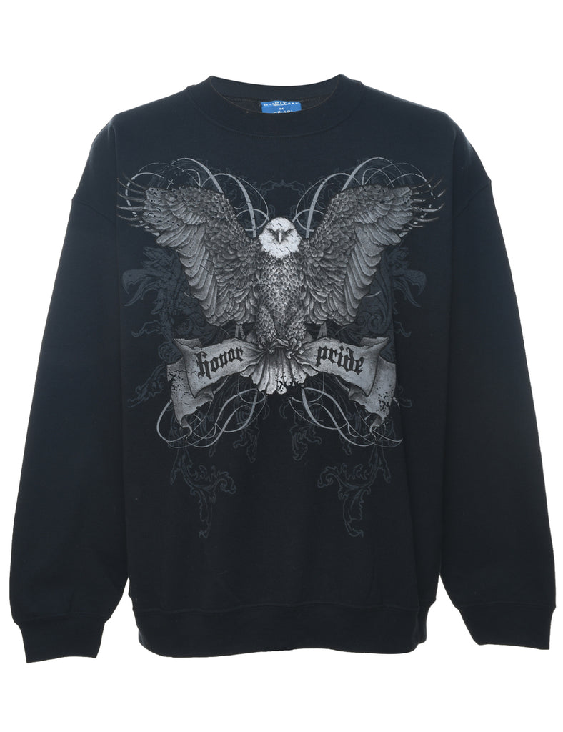 Puritan Honor Pride Printed Black Y2K Sweatshirt - M