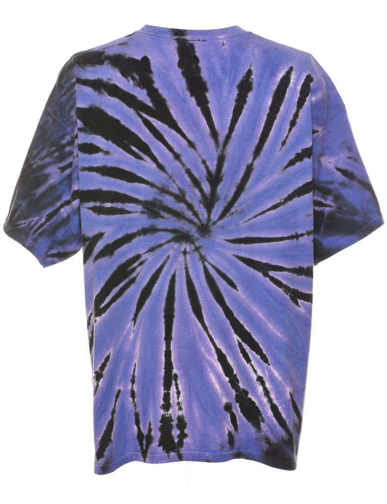 Purple & Black Brickyard 400 Tie Dye T-shirt - XL