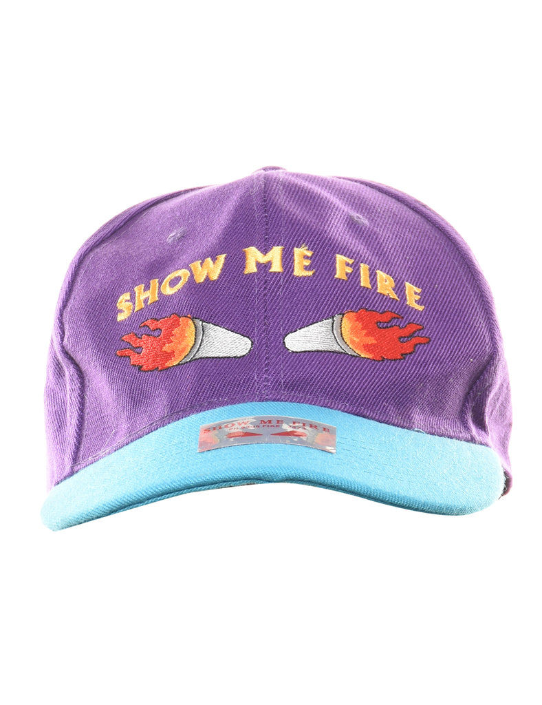 Purple & Blue Embroidered Cap - XS