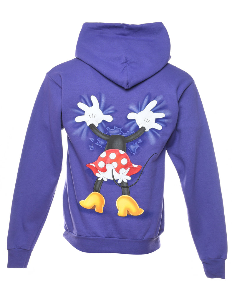 Purple Disney Hooded Cartoon Sweatshirt - S