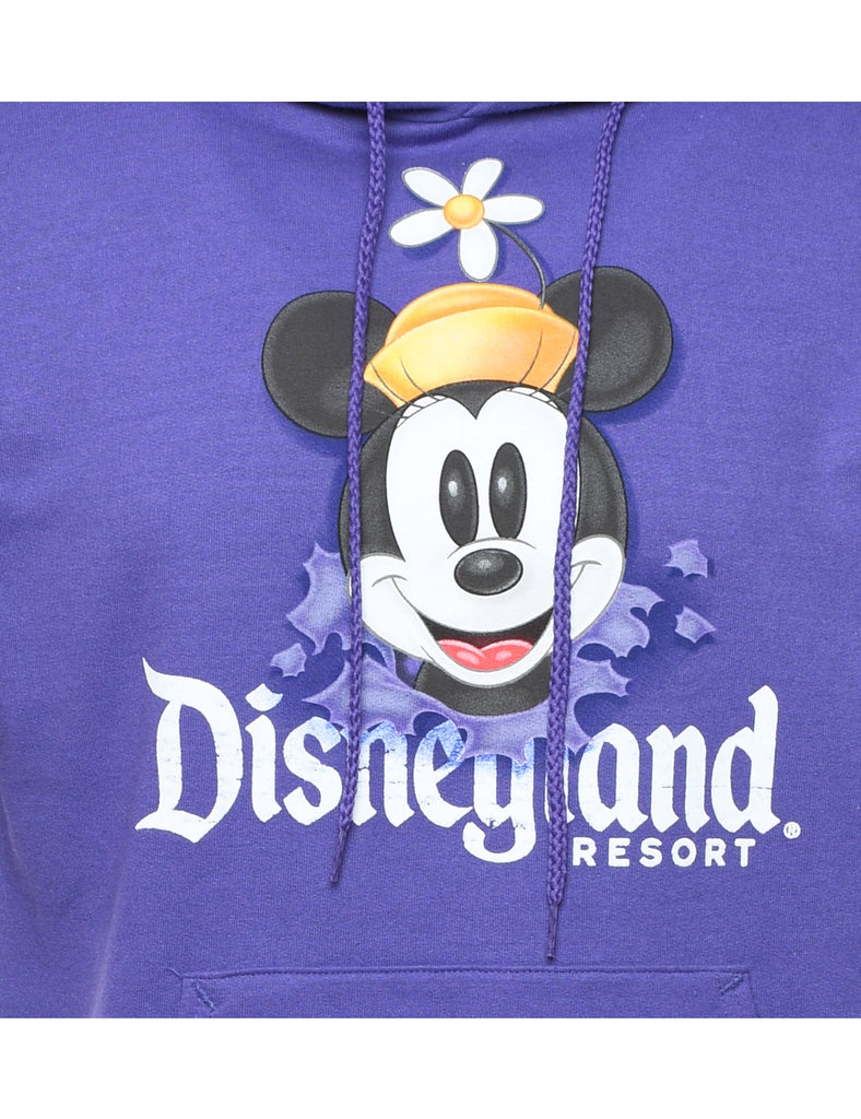 Purple Disney Hooded Cartoon Sweatshirt - S