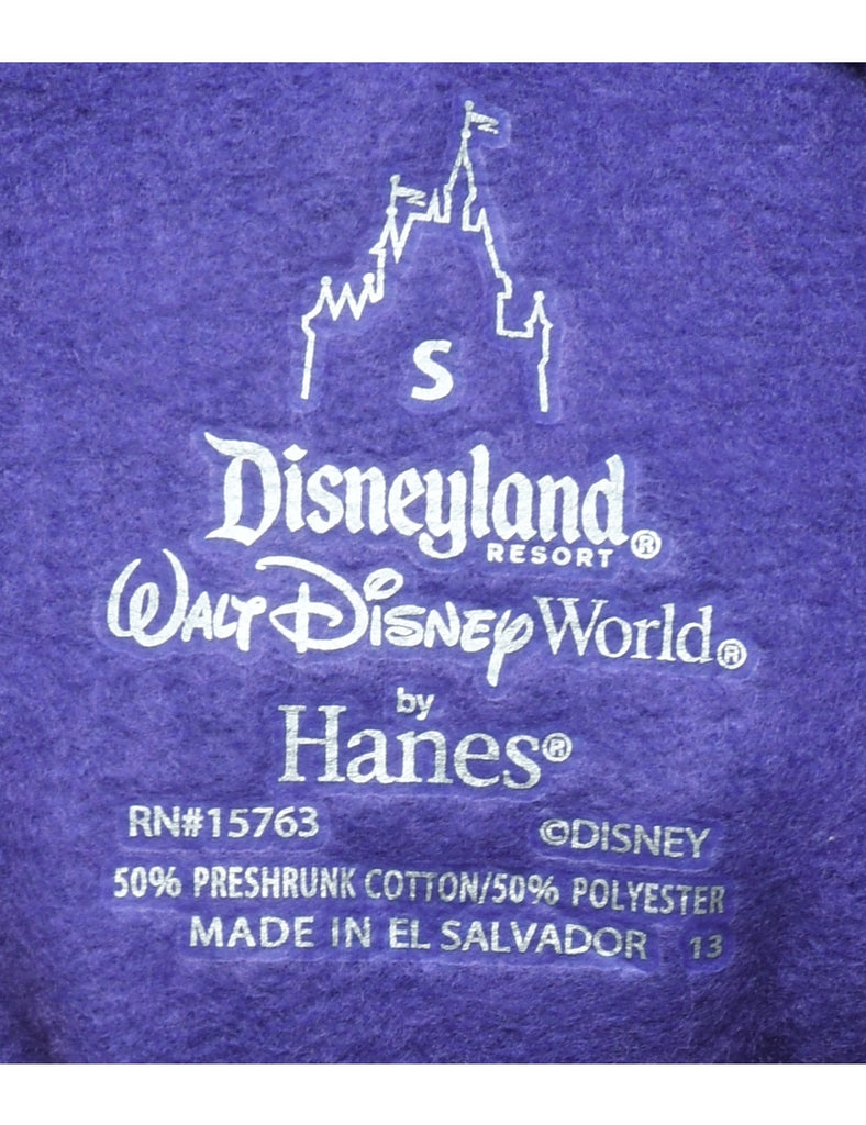 Purple Disney Hooded Cartoon Sweatshirt - S