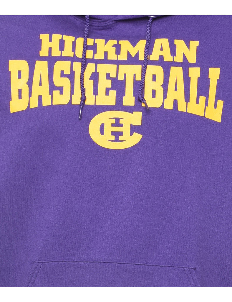 Purple Hickman Basketball Hoodie - M