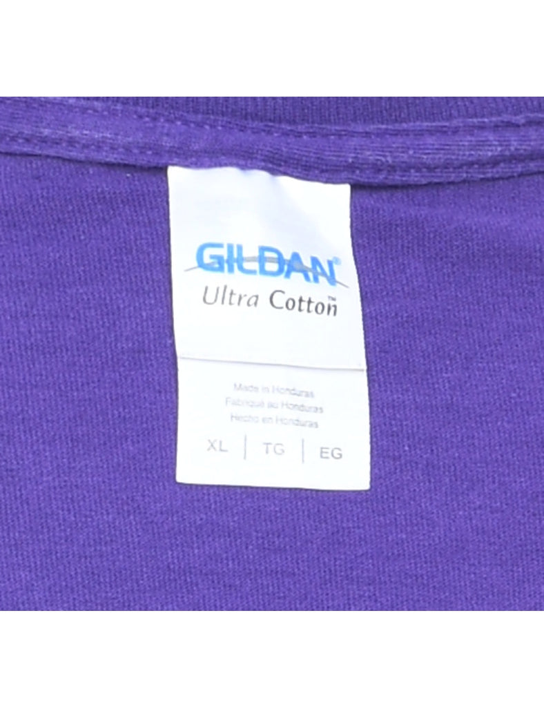 Purple Jean Vanier Knights Printed T-shirt - XL