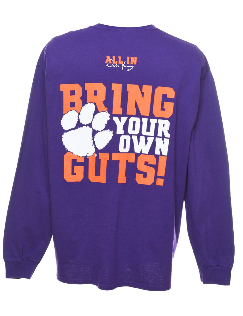 Purple Printed T-shirt - XL