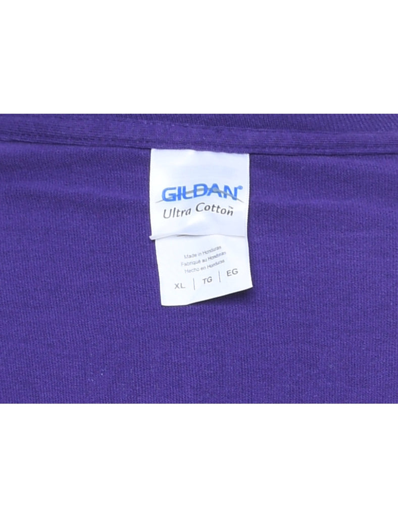 Purple Printed T-shirt - XL