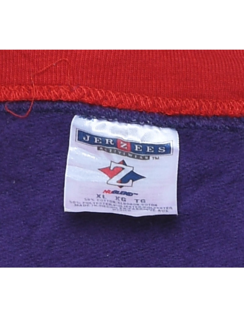 Purple & Red Hat Lady Design Sweatshirt - XL