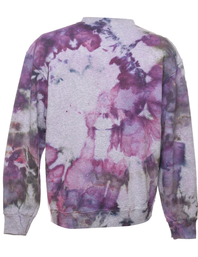 Purple Tie-Dye Sweatshirt - L