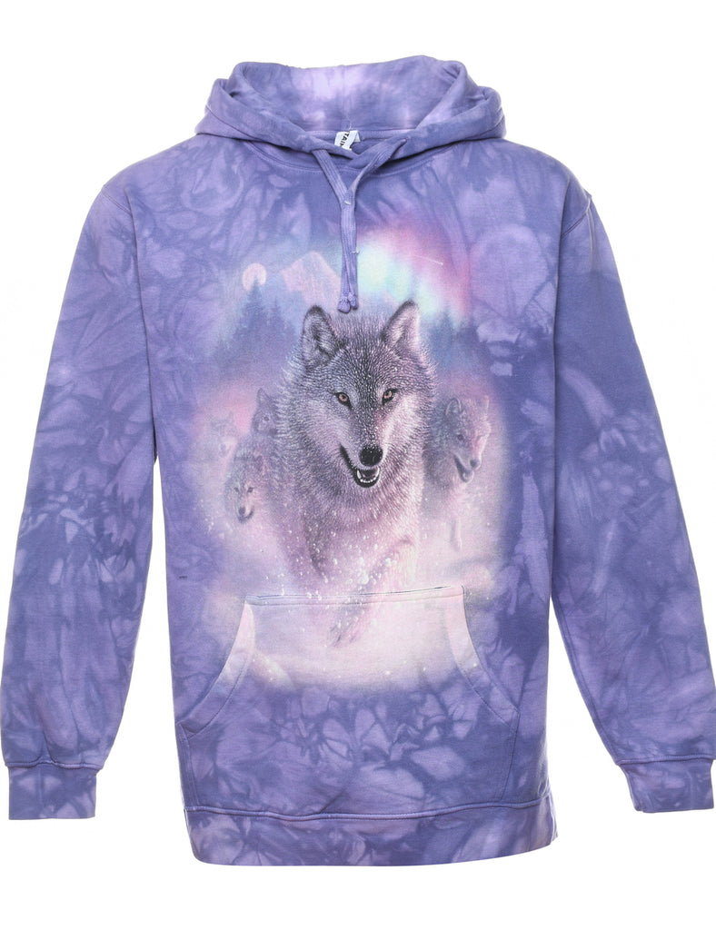 Purple Wolf Design Sweatshirt - M