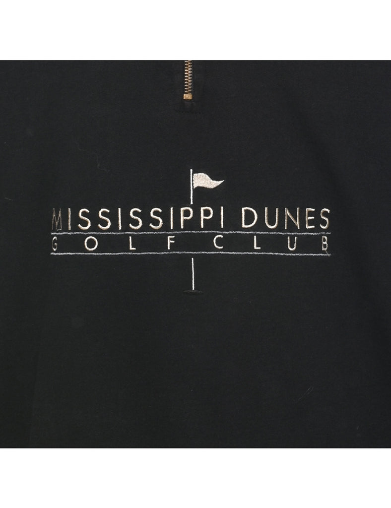 Quarter Zip Mississippi Dunes Embroidered Sweatshirt - XL