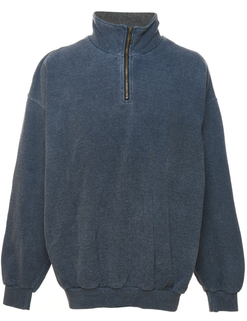 Quarter Zip Plain Sweatshirt - XL