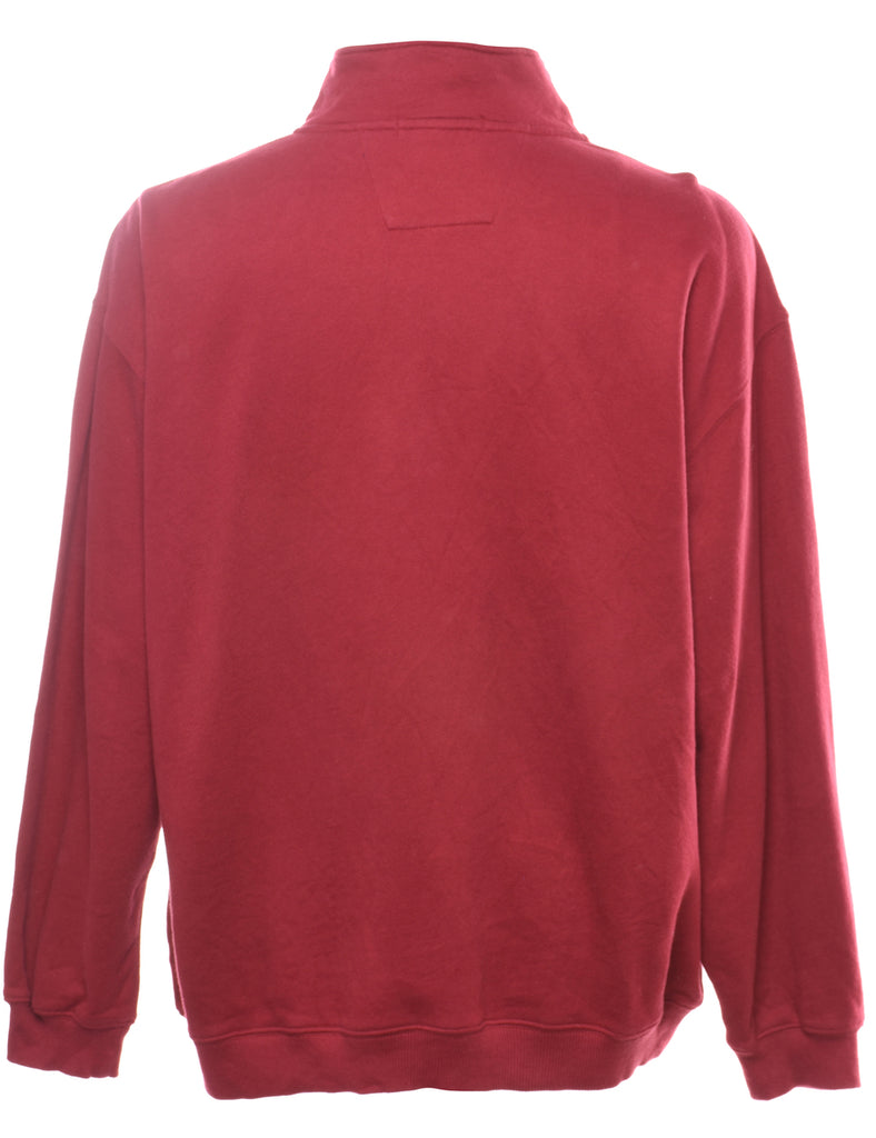 Quarter Zip Plain Sweatshirt - XL