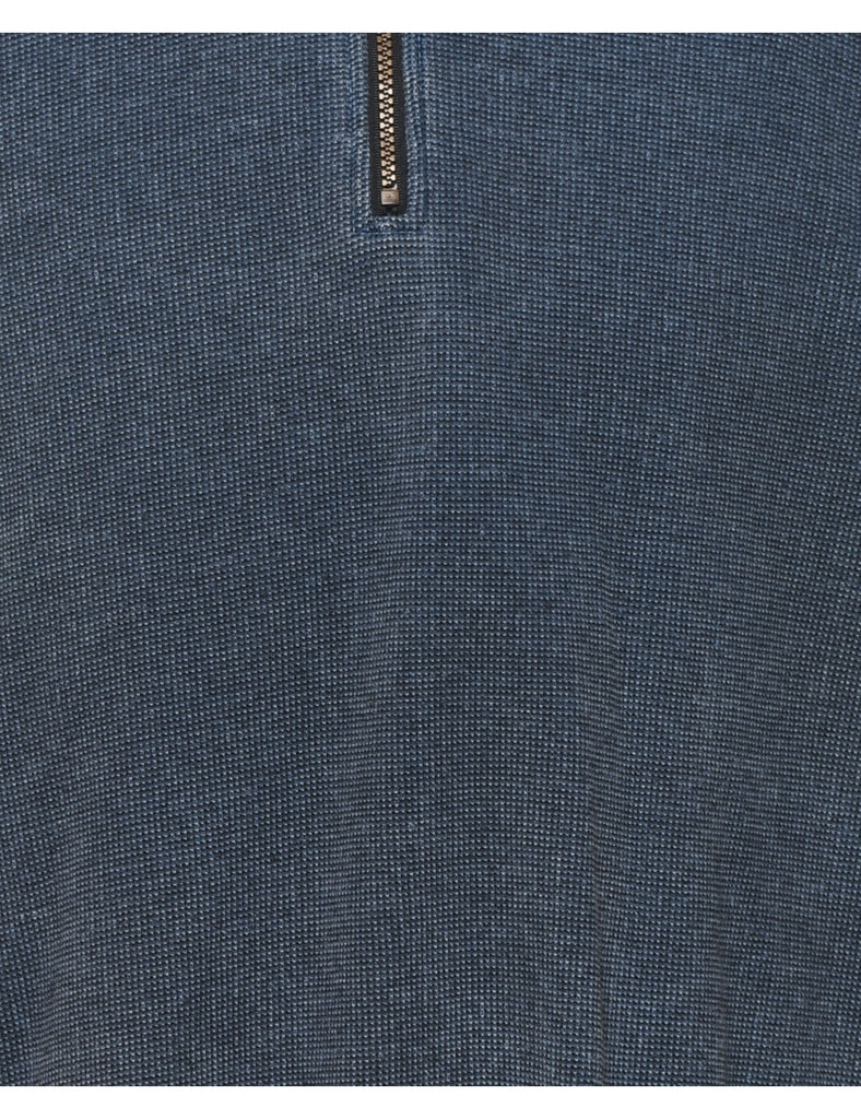 Quarter Zip Plain Sweatshirt - XL