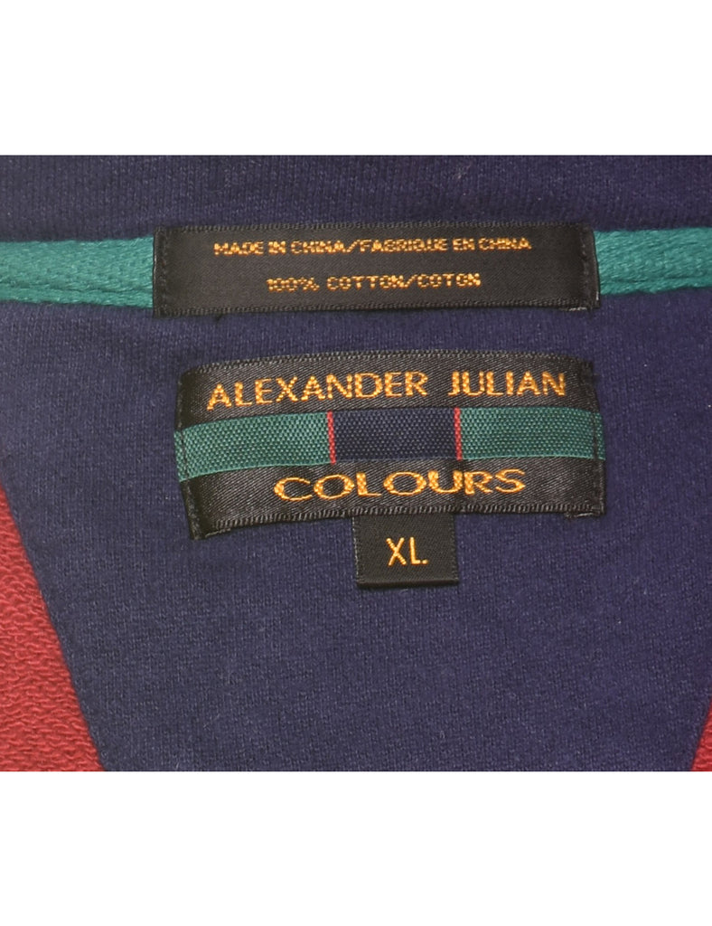 Quarter Zip Plain Sweatshirt - XL