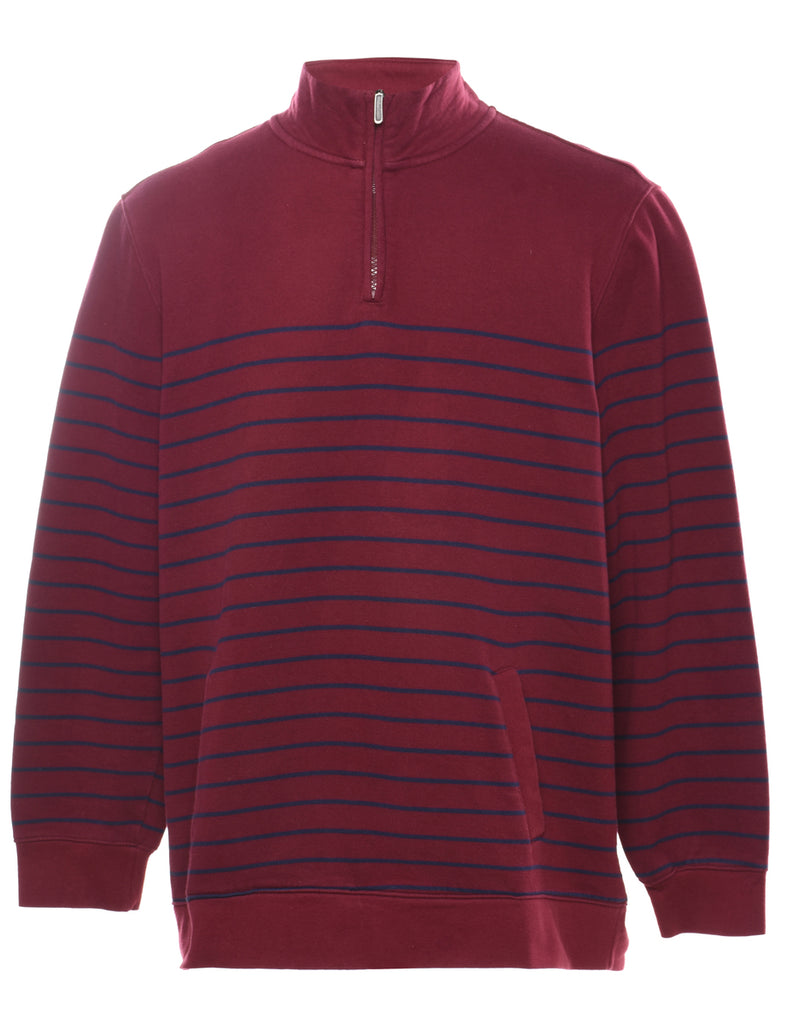 Quarter Zip Printed Sweatshirt - XL