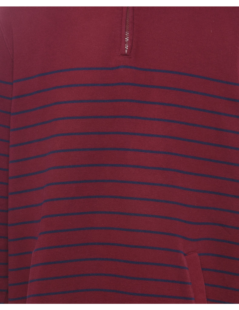 Quarter Zip Printed Sweatshirt - XL
