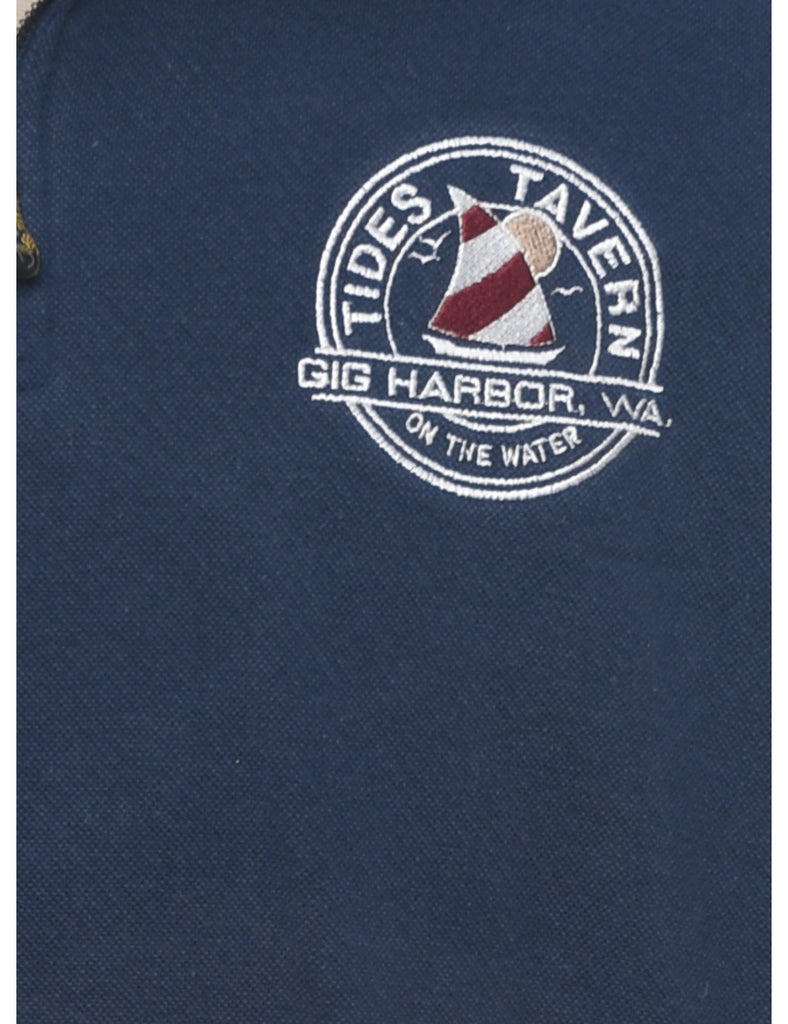 Quarter Zip Tides Tavern Plain Sweatshirt - L