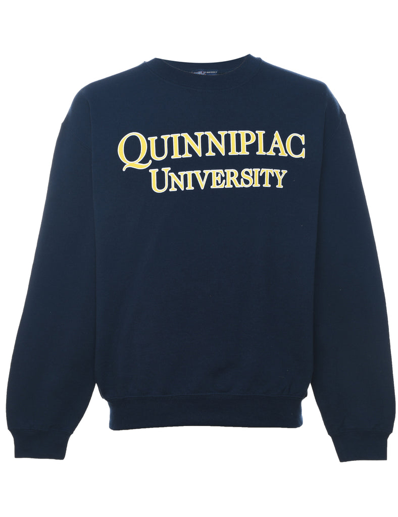 Quinnipiac University Navy & Yellow Sweatshirt - M