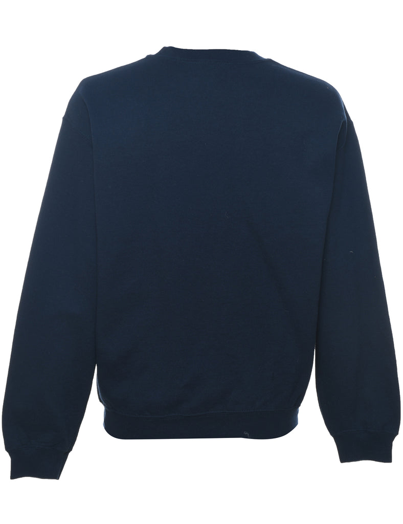 Quinnipiac University Navy & Yellow Sweatshirt - M