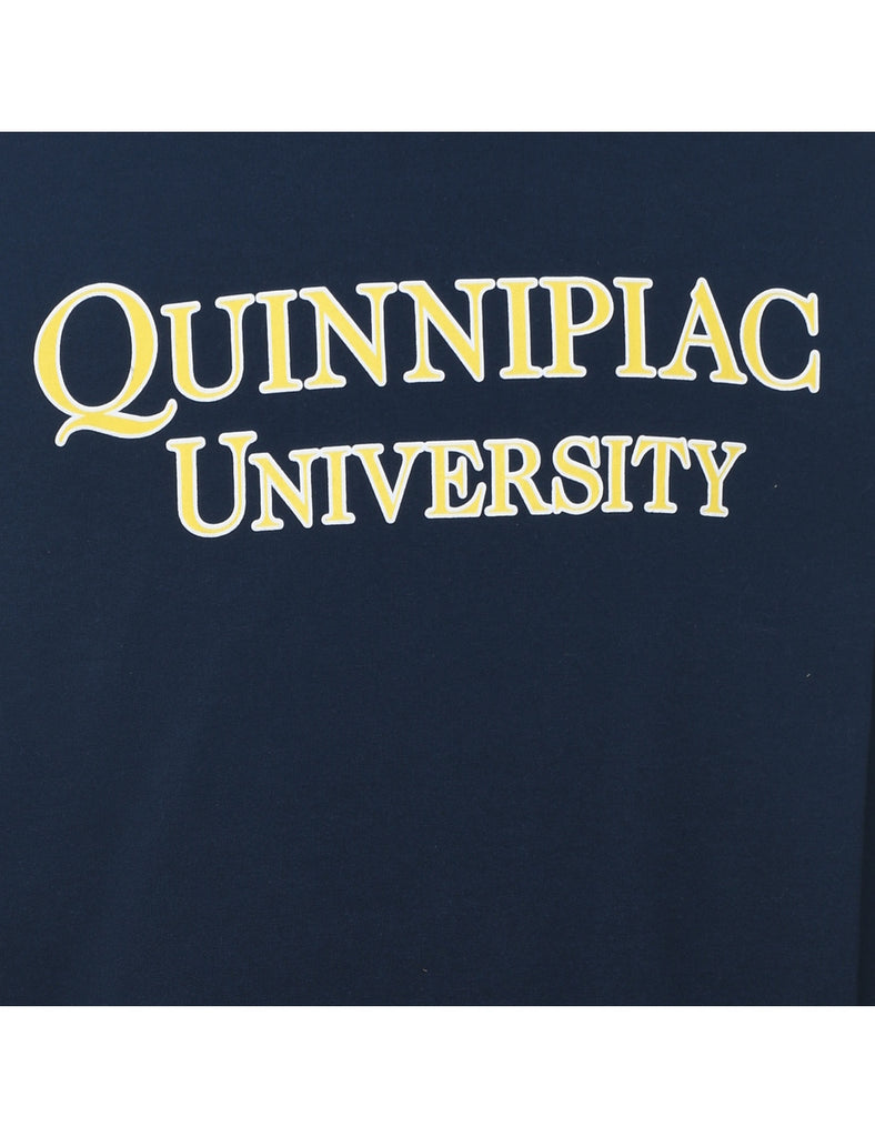 Quinnipiac University Navy & Yellow Sweatshirt - M