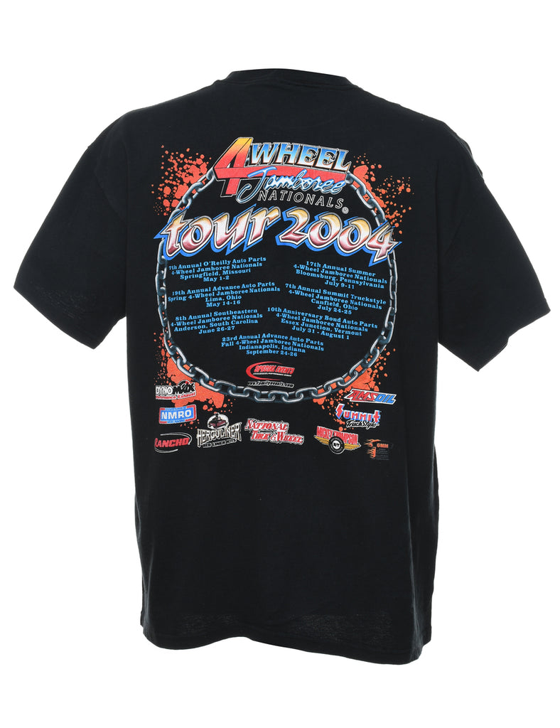 Racing Design Multi-Colour Printed Y2K T-shirt - XL