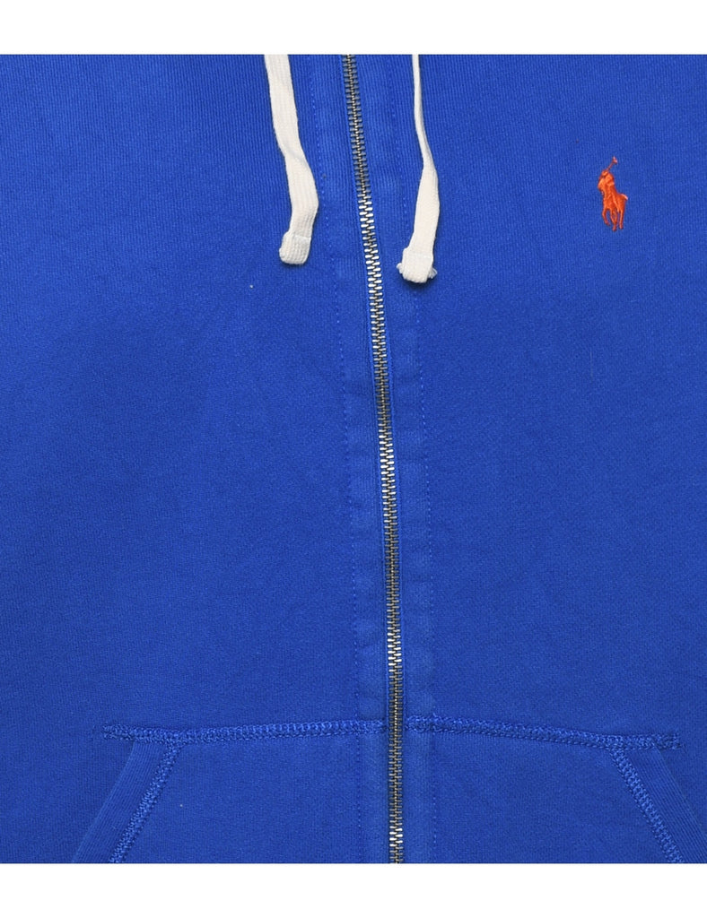 Ralph Lauren Blue Hooded Track Top - M