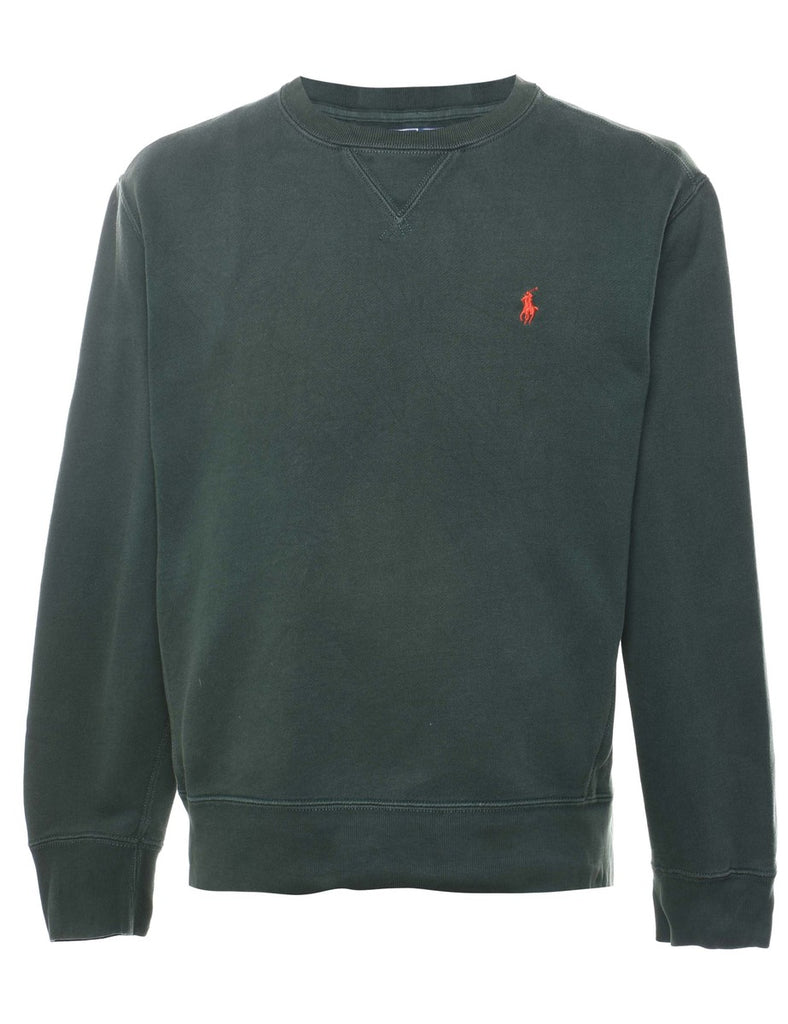 Ralph Lauren Classic Dark Grey Plain Sweatshirt - M
