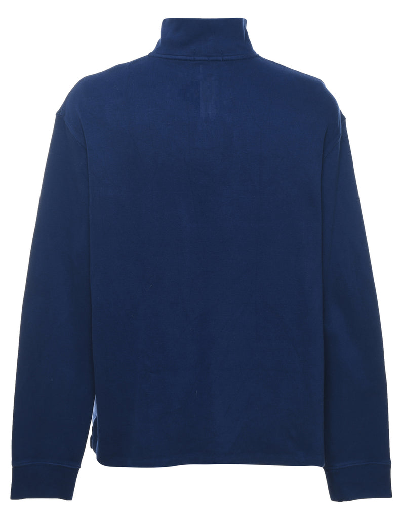 Ralph Lauren Navy Quarter-Zip Sweatshirt - XL