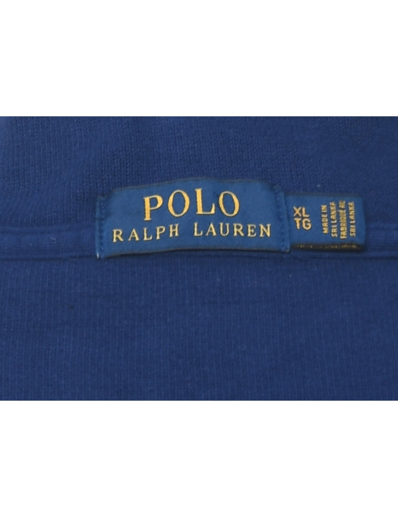 Ralph Lauren Navy Quarter-Zip Sweatshirt - XL