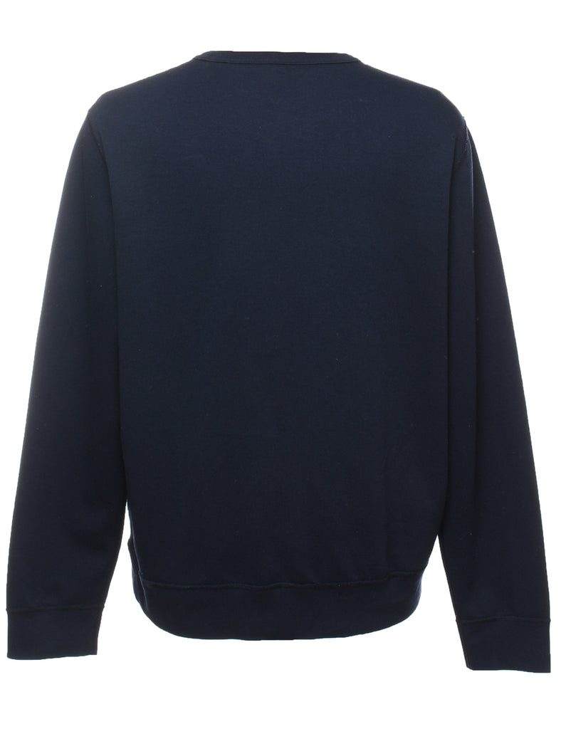 Ralph Lauren Navy & White Printed Sweatshirt - L