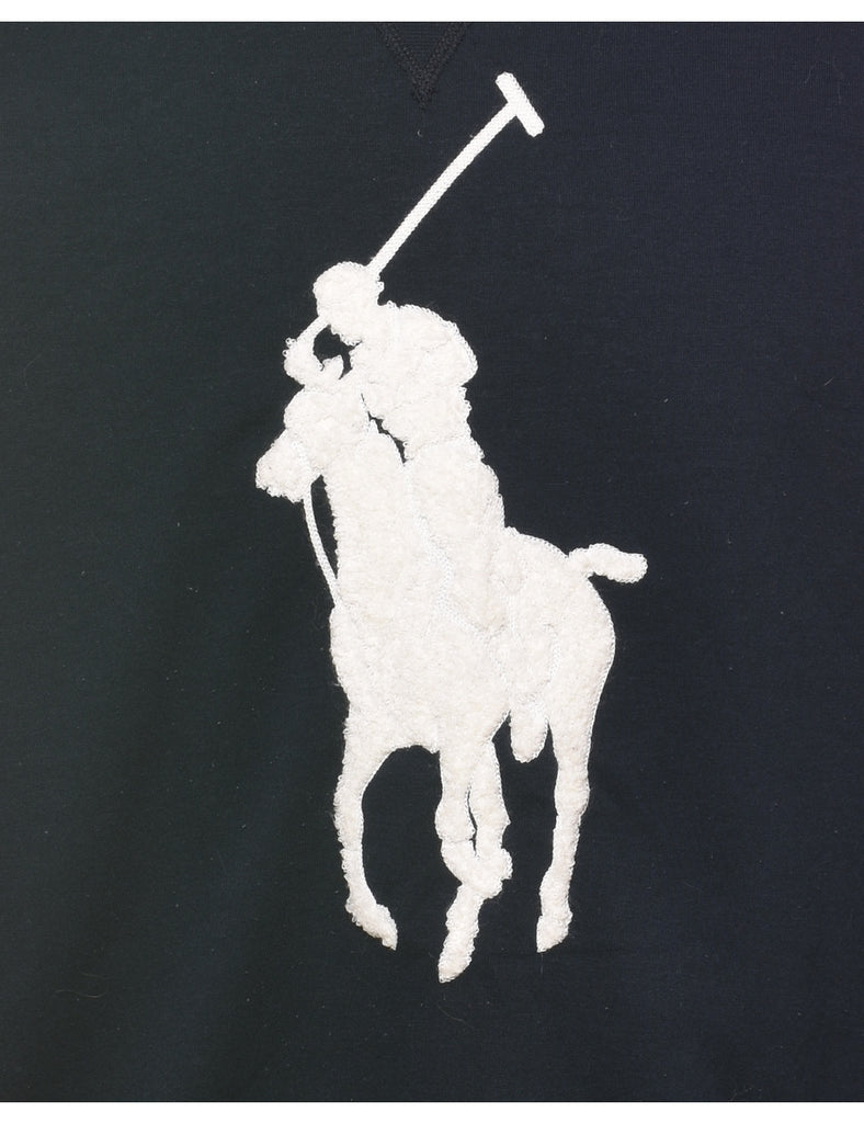 Ralph Lauren Navy & White Printed Sweatshirt - L