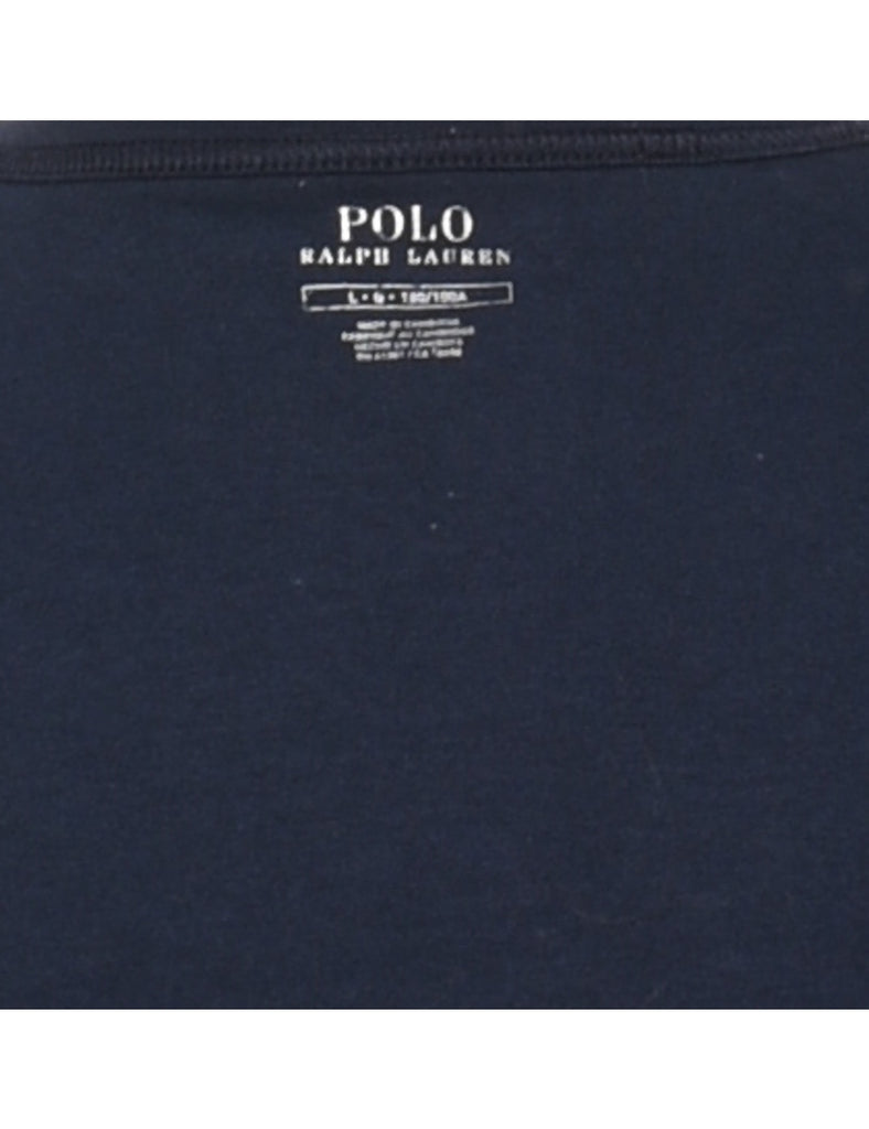 Ralph Lauren Navy & White Printed Sweatshirt - L