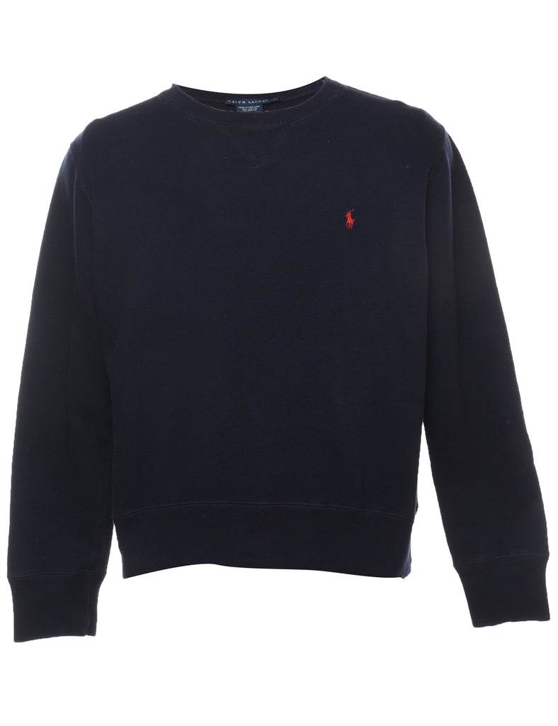 Ralph Lauren Plain Navy Sweatshirt - L