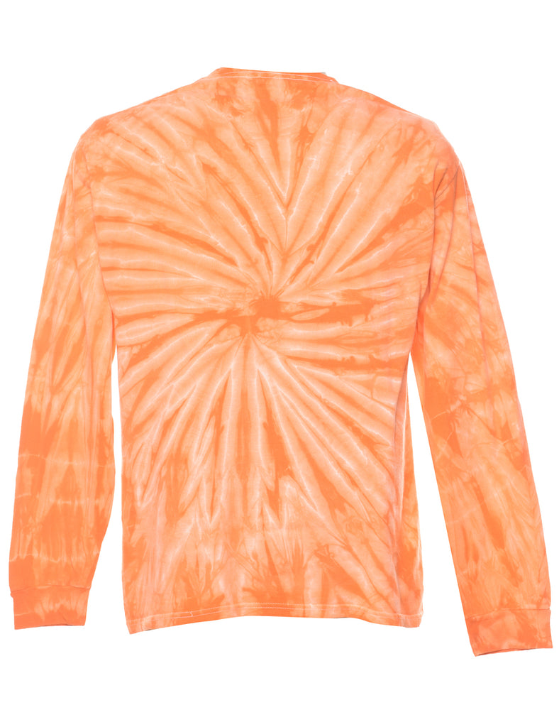 Ram Nation Orange, Brown & White Tie Dye T-shirt - M