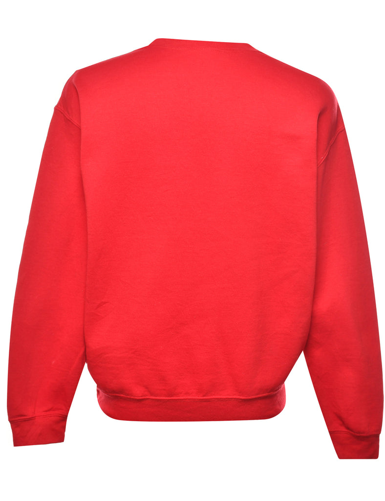 Red 33 Printed Sweatshirt - M