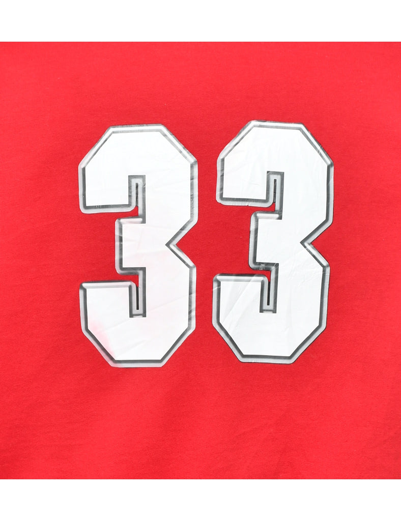 Red 33 Printed Sweatshirt - M
