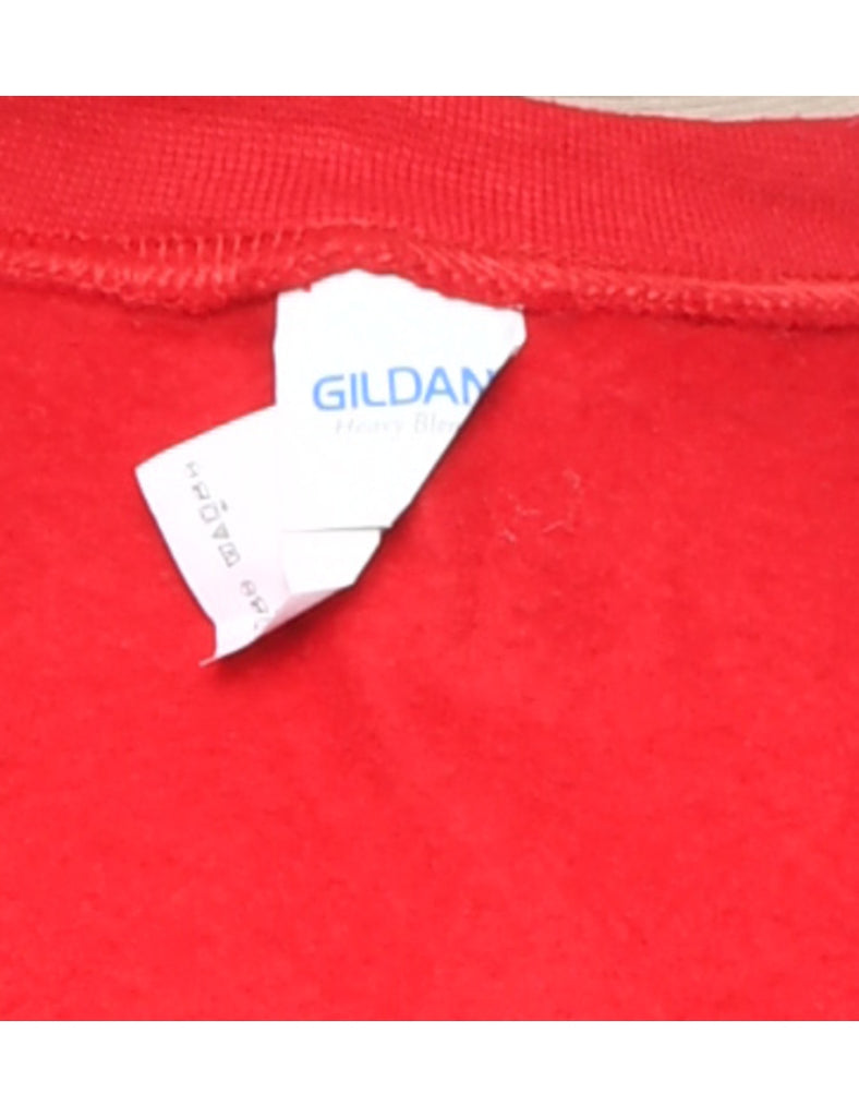 Red 33 Printed Sweatshirt - M